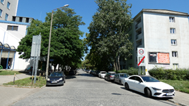 widok z ulicy Słubickiej (przy skrzyżowaniu z ulicą Zachodnią) 