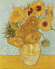 Vincent van Gogh fragment obrazu „Słoneczniki”